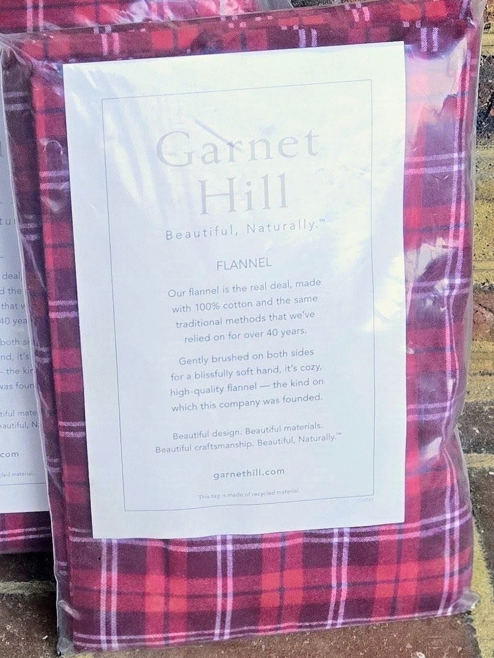 Garnet Hill Red Plaid Flannel 2-standard Pillow Shams
